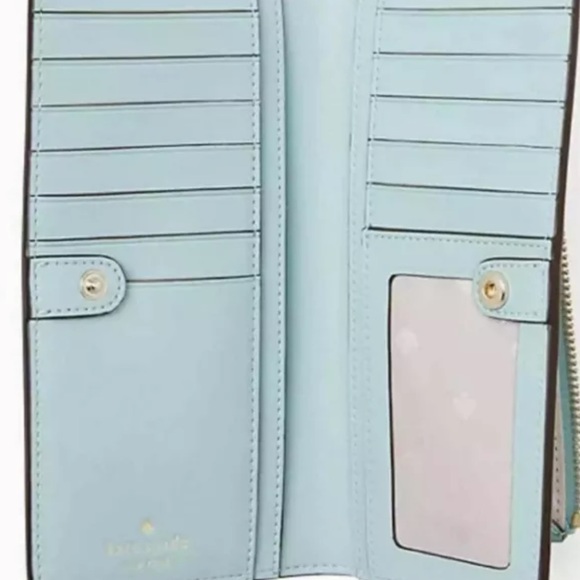 Kate Spade Dana Tote Bag Daisies Daisy Aphrodite Green & bifold wallet set NWT - Picture 4 of 11